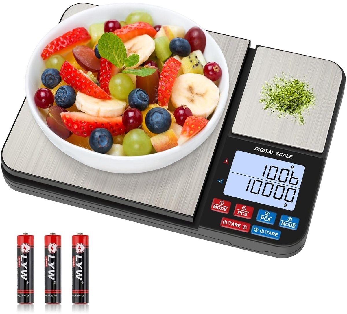 Keukenweegschaal - Tot 10 kg - Nauwkeurig op 1 gram - Digitaal - Roestvrij - Met Tarrafunctie