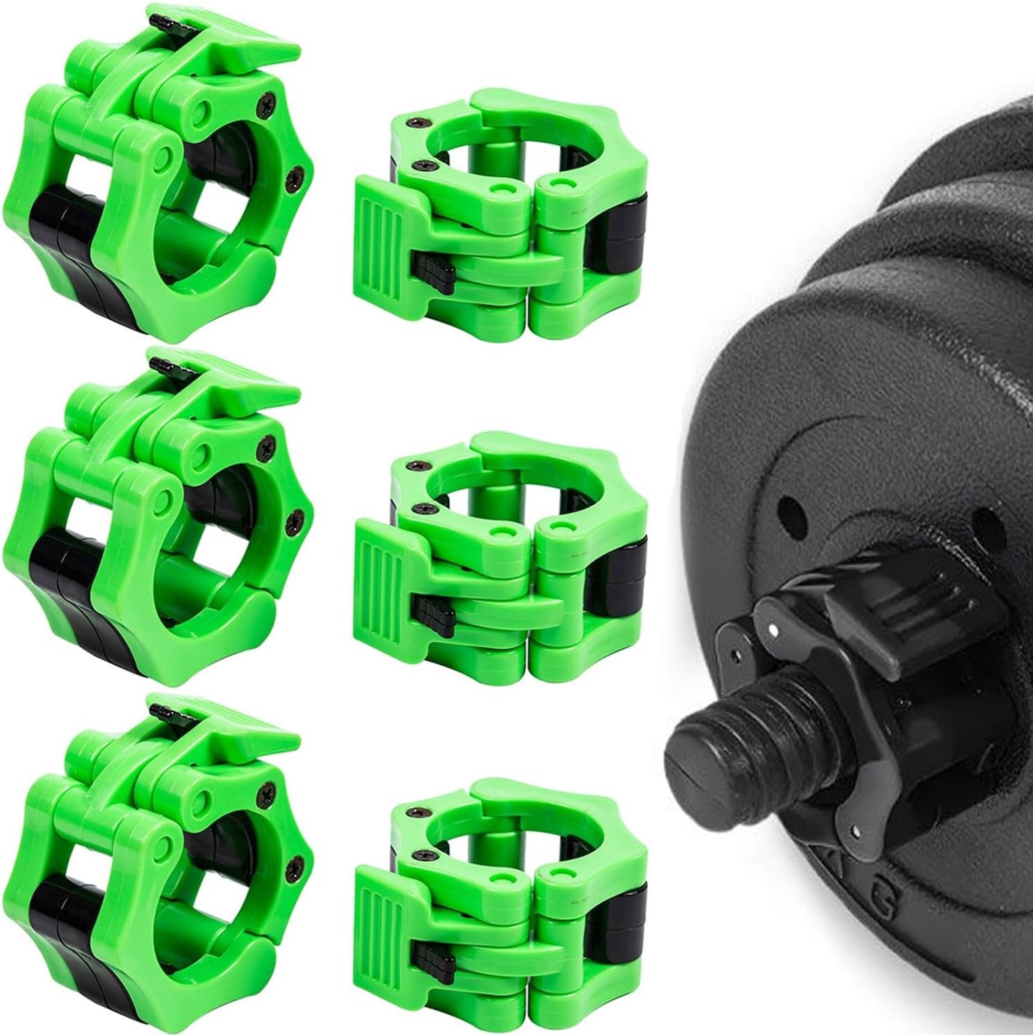 Set van 6 Dumbbell Klemmen 30 mm, Snelsluiting voor Halters, Gewichtsclips voor Krachttraining en Fitness Accessoires