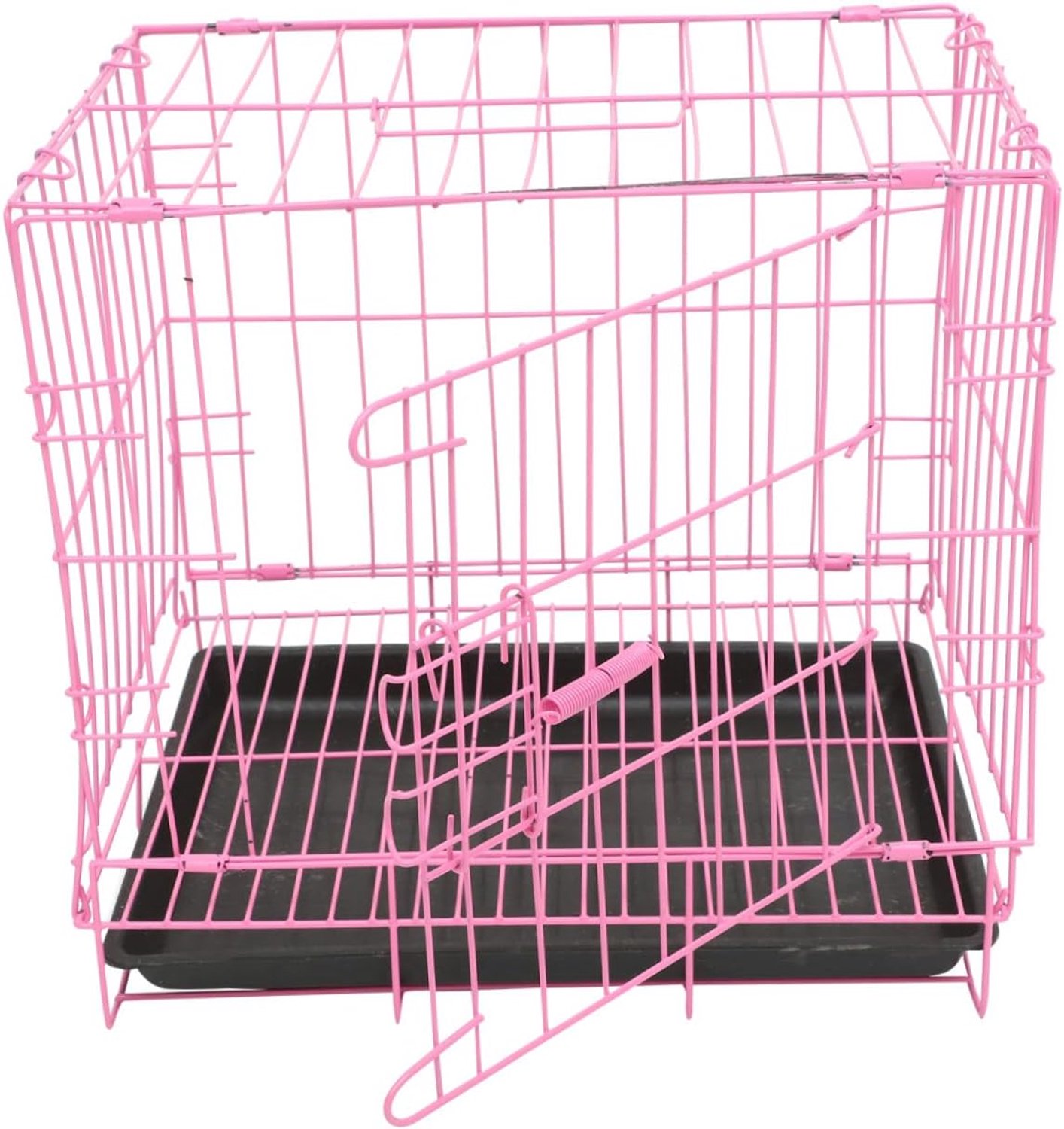 Happyyami Vouwbare Hondenkooi van Kleine Middelgrote Dierenverblijf met Toiletfunctie Roze Thuis Reis
