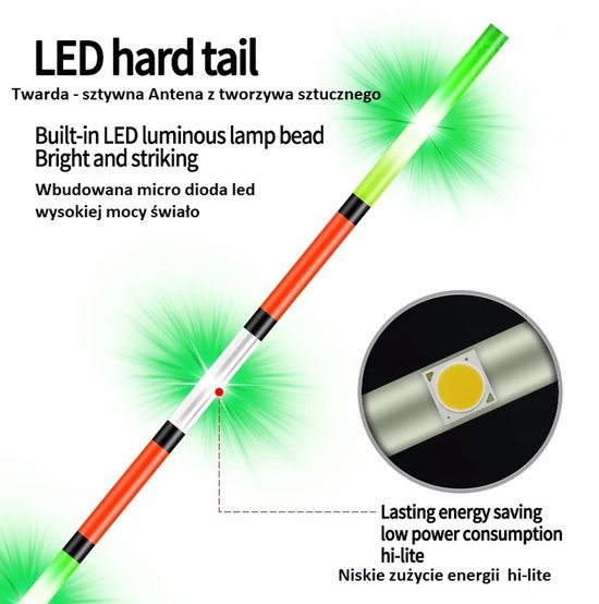 Merkloos LED Visdobber 3.0g - 29cm, Kleurverandering Sensor, Dagzichtbaar — afbeelding 4