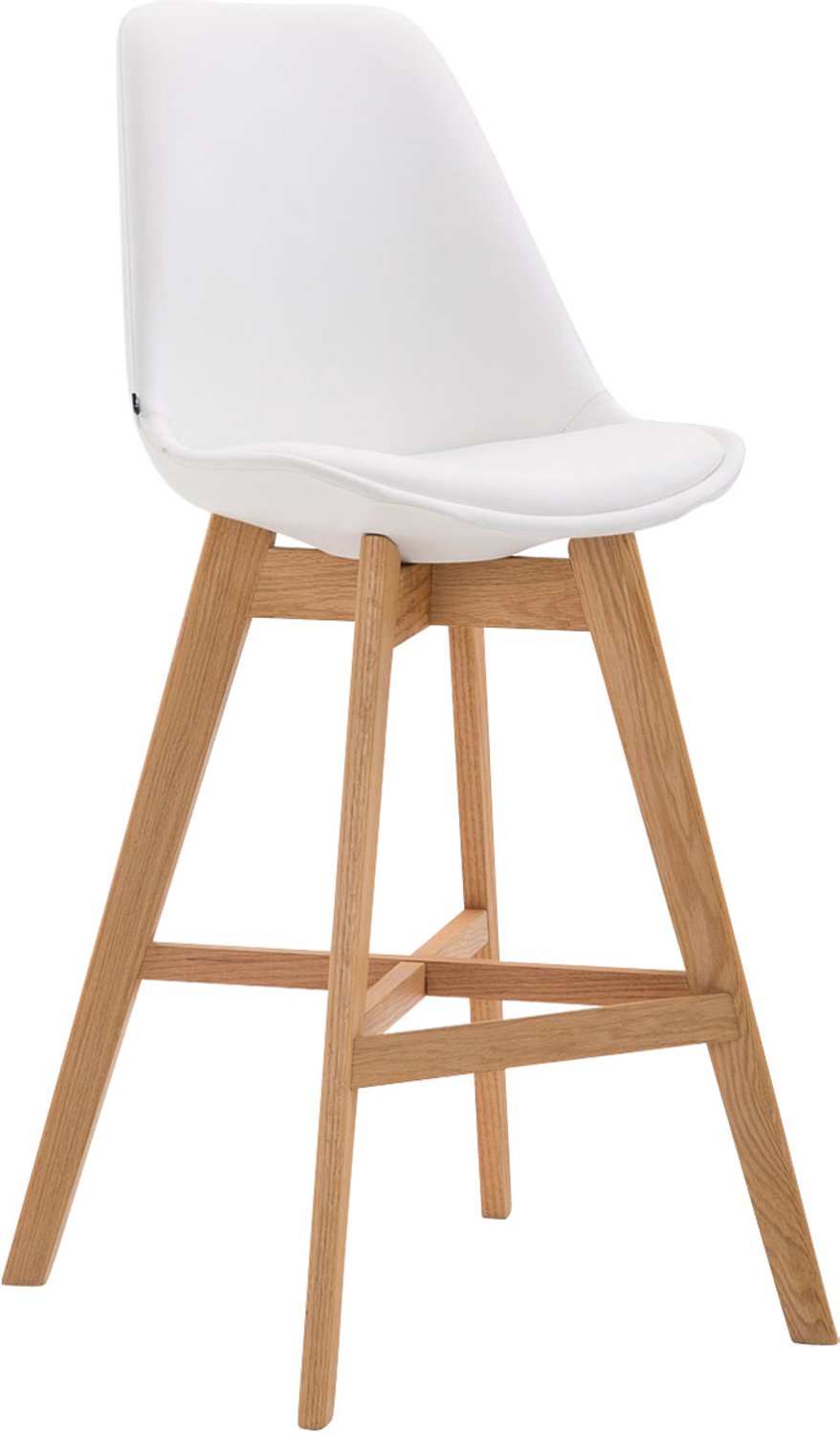 Barkruk - Zithoogte 76 cm - Kunstleer - Wit