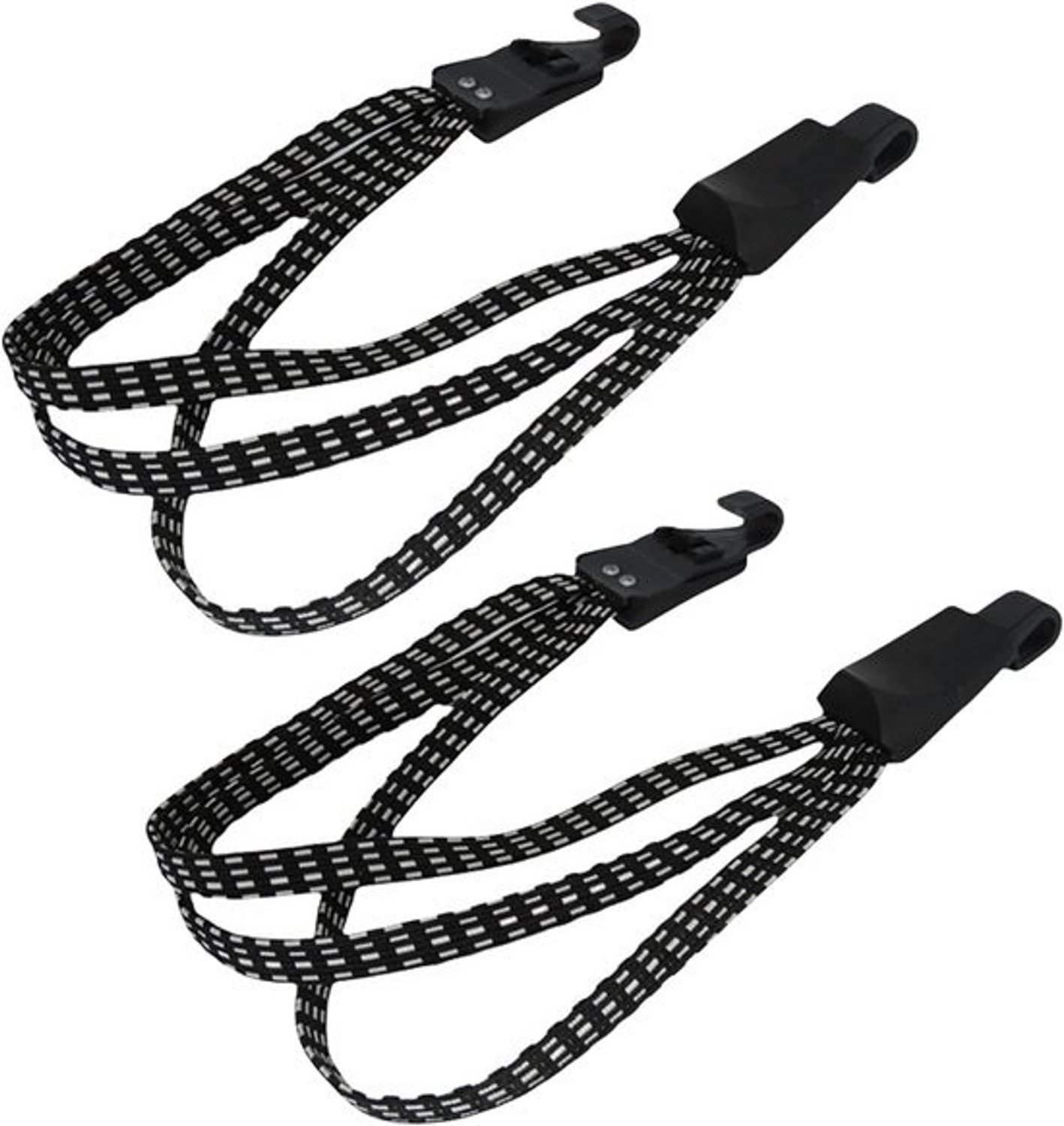 fiets-spanband - bagage-elastiek - voor bagagevervoer - met nylon haken - 60 x 60 cm - zwart