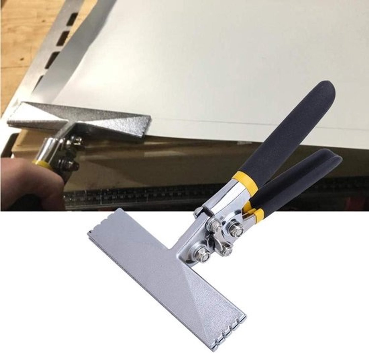 6 inch rechte metalen vouwtang multifunctioneel buiggereedschap - 35 cm waakbreedte buiger voor handmatig buigen en afvlakken.