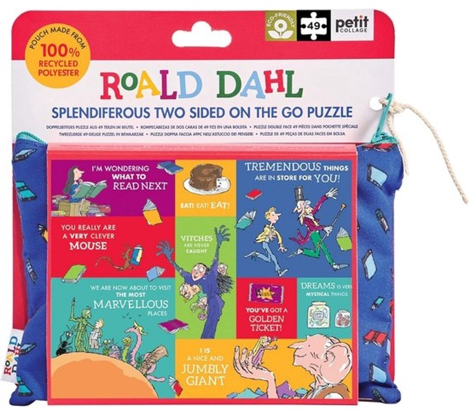 Dubbelzijdige Puzzel met Roald Dahl-illustraties voor Kinderen - 49-delig
