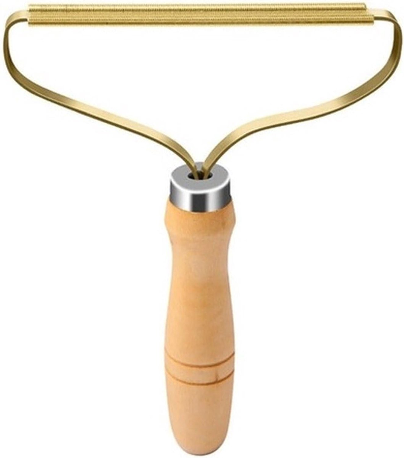 Warmara Ontpluizer voor Kleding - Kledingontpluizer - Pluizenverwijderaar - Bruin/ Zilver - 14cm x 5cm x 5cm