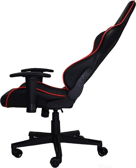 Noua Kui K7 gamingstoel voor kantoor en computer - Draaistoel met wieltjes, 2D-armleuningen, verstelbare rugleuning en hoogte, lenden- en hoofdsteun - belastbaarheid van 150 kg, zwart/rood — afbeelding 3