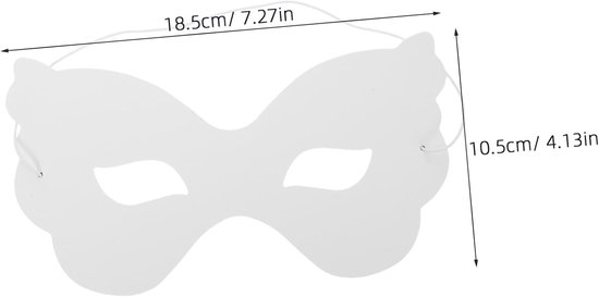 40 Stuks Witte Papieren Kindermaskers Half Gezicht Beschilderbaar Duurzaam Stevig voor Creatieve Carnaval- Verkleedfeestjes — afbeelding 5