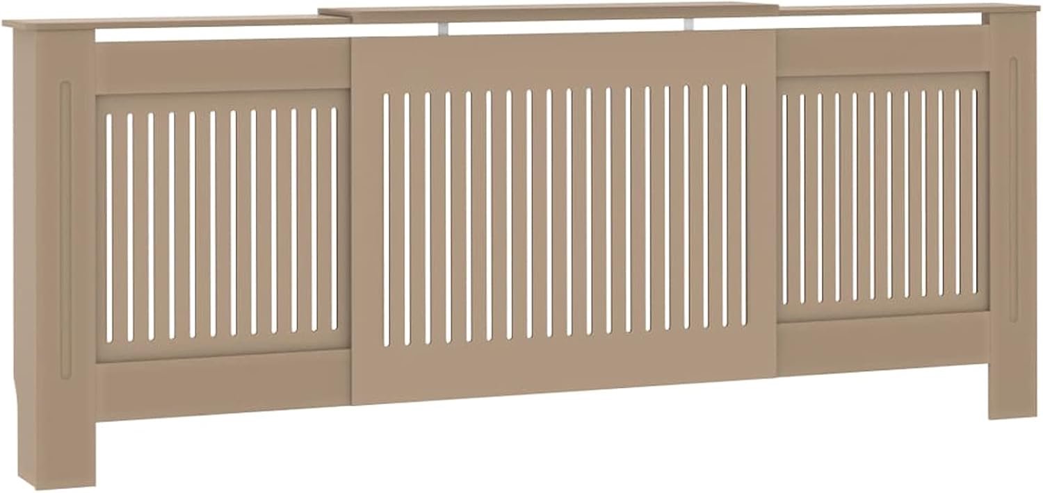 Radiatorbekleding met verticale latten, verwarmingsafdekking, radiatorafdekking, radiatorafdekking, radiator, MDF, 205 cm