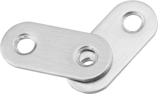 Set van 30 RVS Verbindingselementen 37 x 16mm - Stevige Platen voor Meubelreparatie, Verbinden en Ondersteunen met Schroeven — afbeelding 3