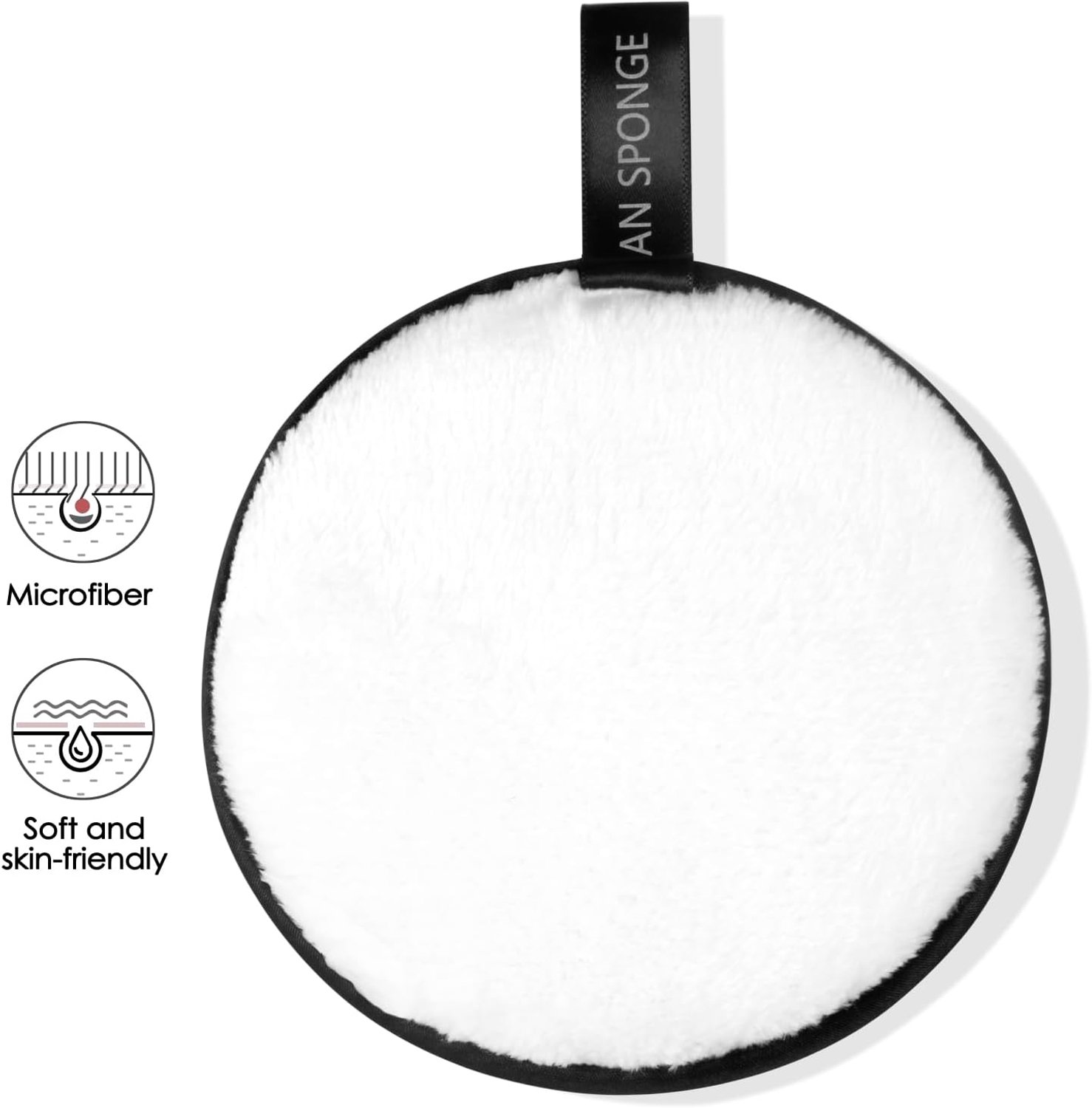 TRIXES 3 Pieces Reusable Microfiber Makeup Remover Pads | Milieuvriendelijk beautyaccessoire – Machinewasbare gezichtsdoekjes – Te gebruiken met je fa