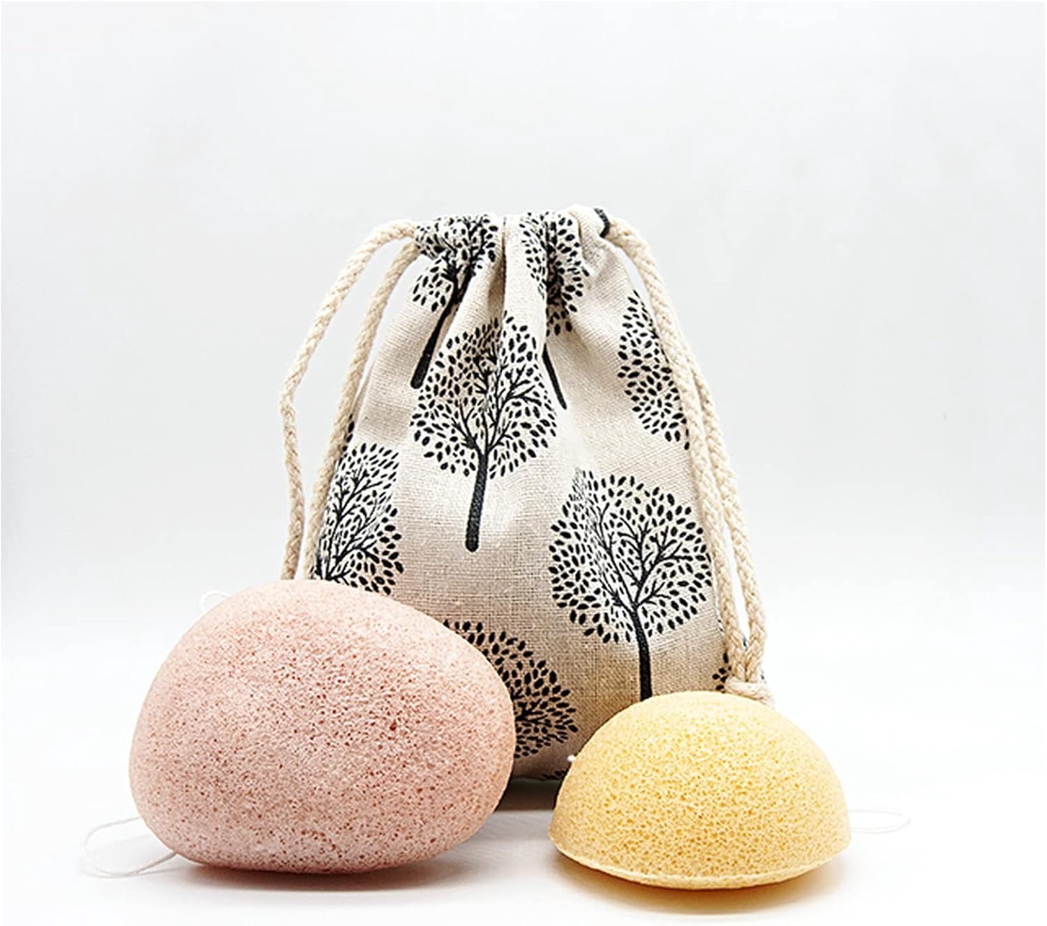 Badborstel Konjac Bath Spons for gezichts- en lichaamsreiniging Doucheborstel (Size : 2PCS-PY)