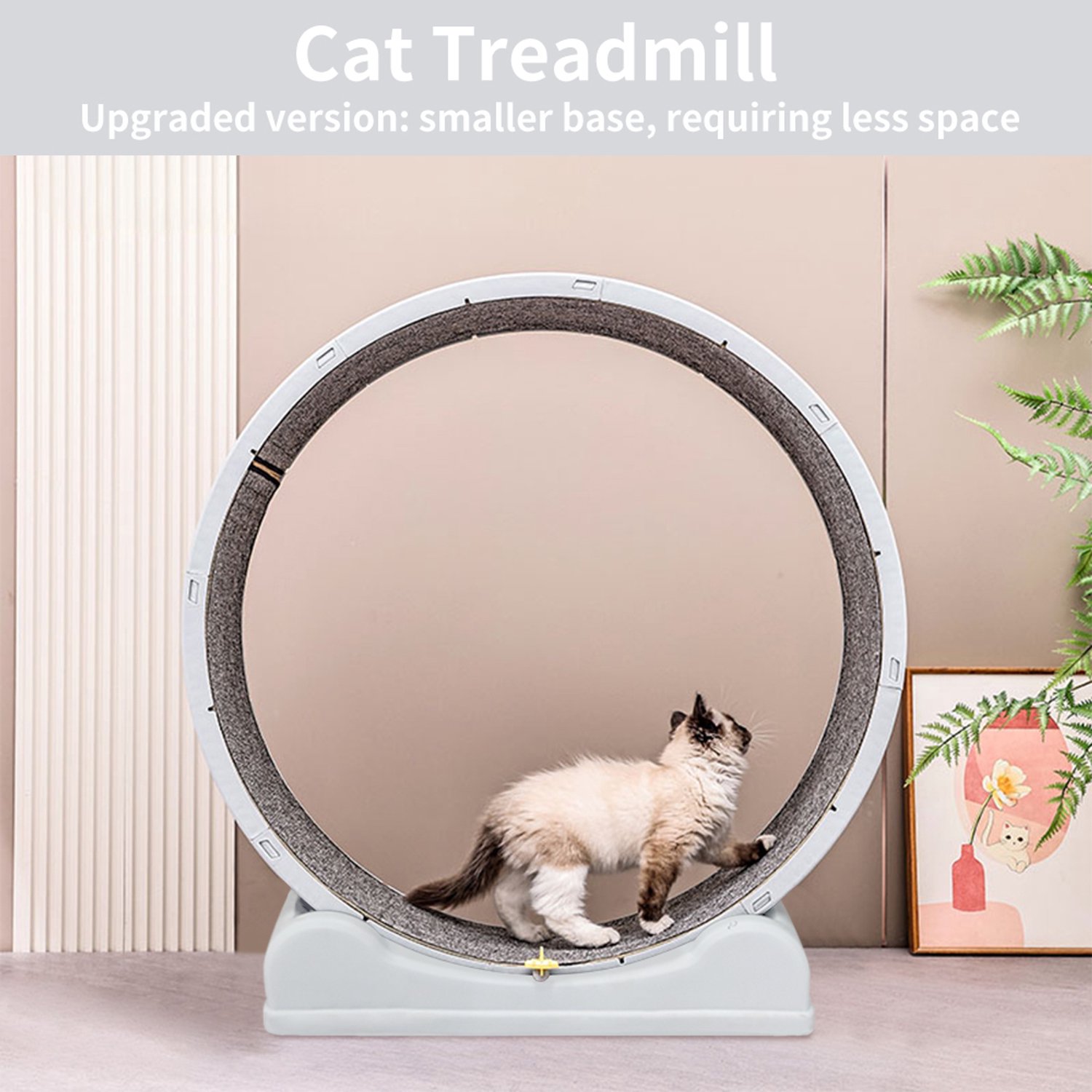 Corvance Kattenloopwiel Grijs - Stil en Compact Speelgoed - afbeelding 2