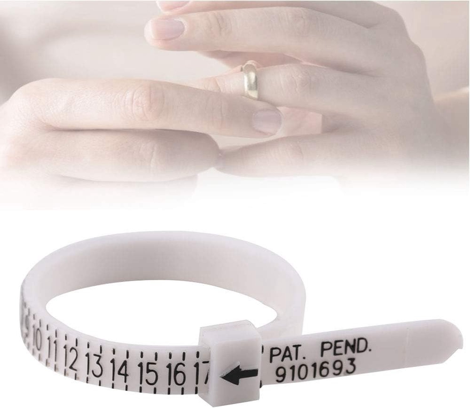 Nieuwe US ​​Ring Sizer Meet Vinger Gauge Schaal Meet Tool Finger Stick Trouwring Tester
