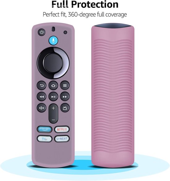 (2 stuks) siliconen beschermhoes vervangende afstandsbedieningsset voor Stick 4K Max 3e generatie 2021 tv-afstandsbediening (siliconen, felpaars en lichtroze — afbeelding 4