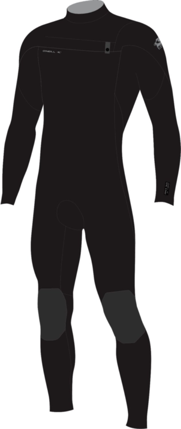 2026 O'Neill Junior Epic 5/4mm Borst Ritssluiting Wetsuit - Black