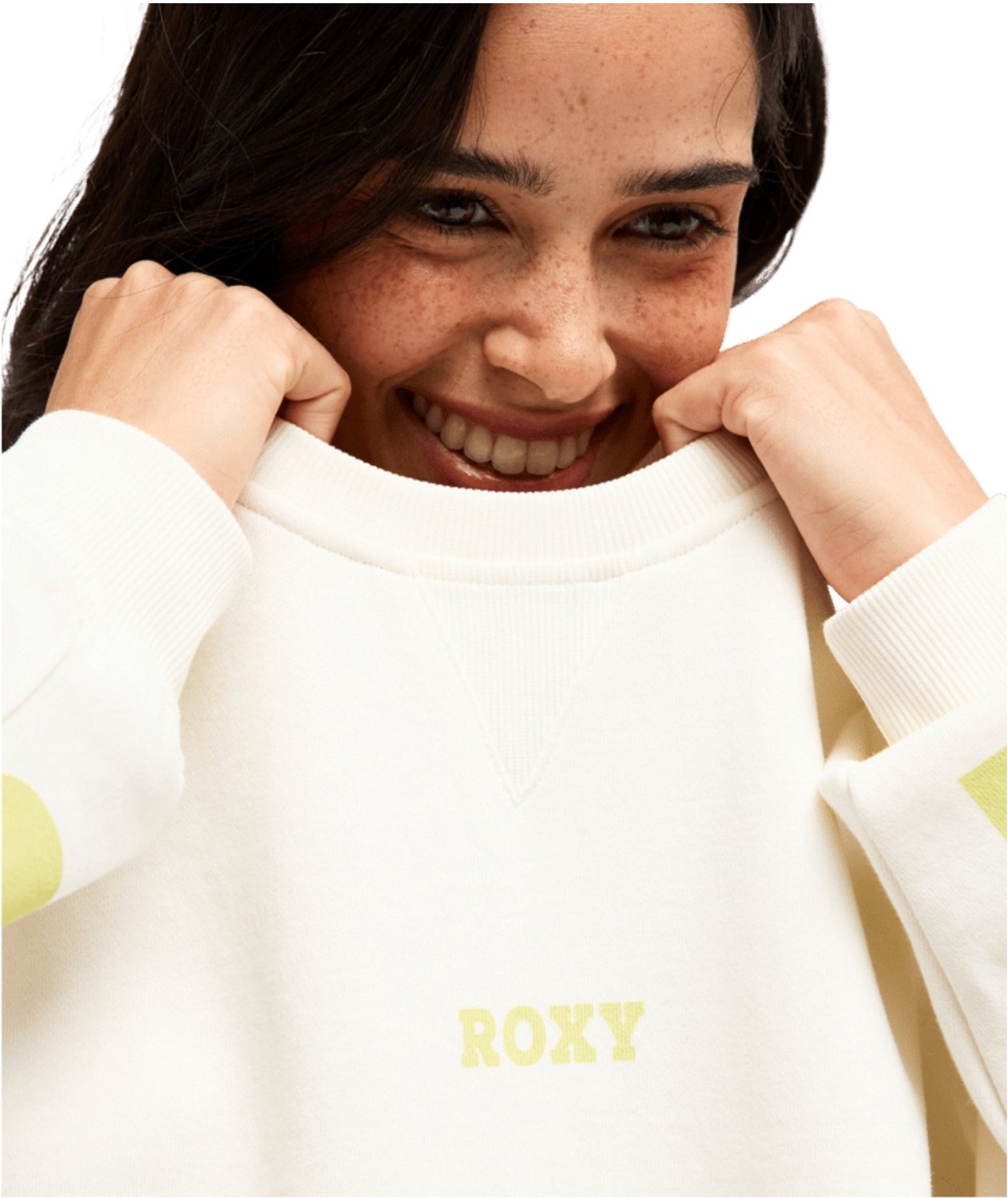 2026 Roxy Dames Frostbeam Sweatshirt Coconut Milk Wit