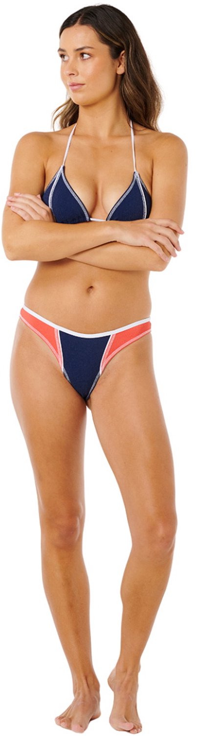 2026 Rip Curl Dames Surf Tide Hi Leg Skimpy Bikini Bottoms Da Blauw