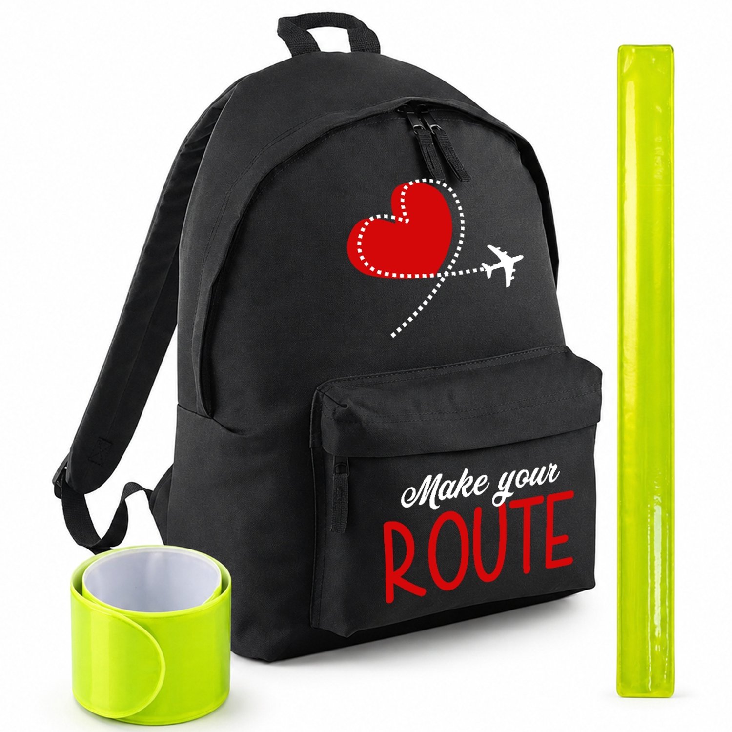 Zwarte Rugzak 20L - Ruim, Comfortabel & Reflecterende Band