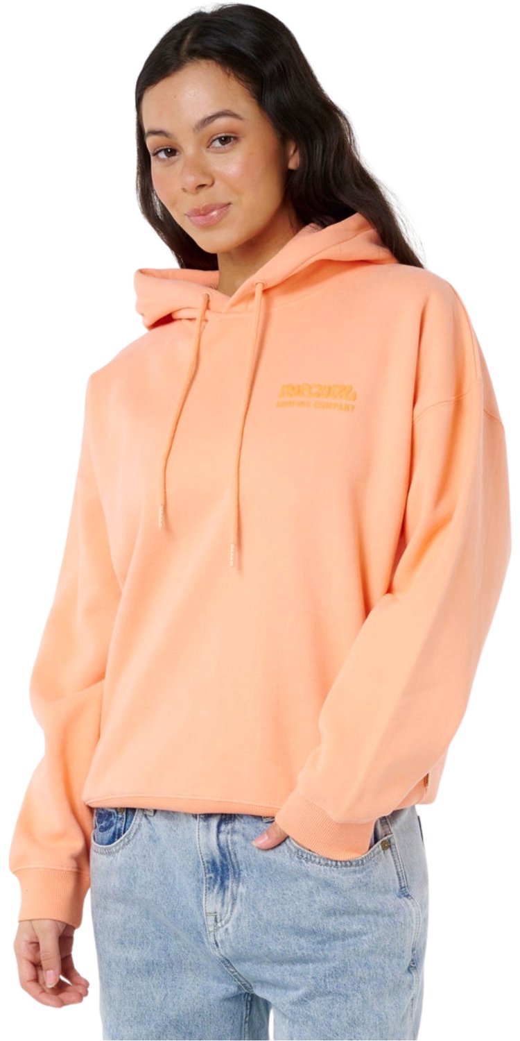 2026 Rip Curl Womens Surf Puff Heritage Hoodie Papaya Oranje
