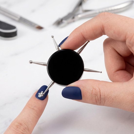 6 Stuks Delige Dotting Pennen met Roterende Schijf voor Nauwkeurig Nagelontwerp voor Gelpolijstekening Embossing Manicure Thuis Salon Inclusief Opbergdoos voor Onderweg — afbeelding 5