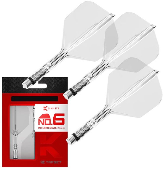 Target K-Shift Clear NO6 - Dart Flights van Merkloos — afbeelding 2