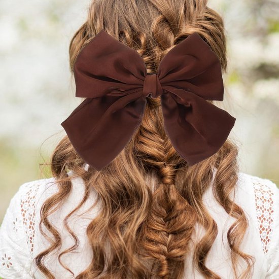 2stuks Grote Haarstrikken Voor Meisjes Mode Haarclips Geschikt Voor Diverse Kapsels Haaraccessoire Voor Vrouwen Voor Feestdagen Dagelijks Gebruik — afbeelding 4