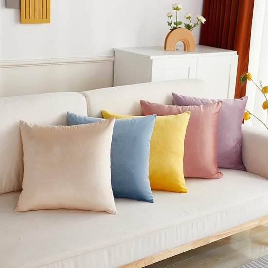 3 stuks eenvoudige sofa fluwelen kussensloop groene print, kleurrijke kussensloop, verlicht je slaapkamer landschap 17,7x17,7 inch (groen A — afbeelding 4