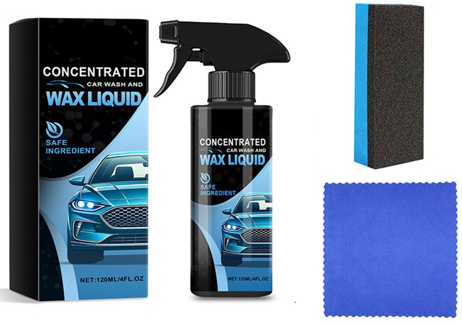 Auto-onderhoudsset,Autocoatingspray Waterloze Was,Krassen Reparatie Snelle Coating Spray,Geavanceerde Auto - ShopVlot