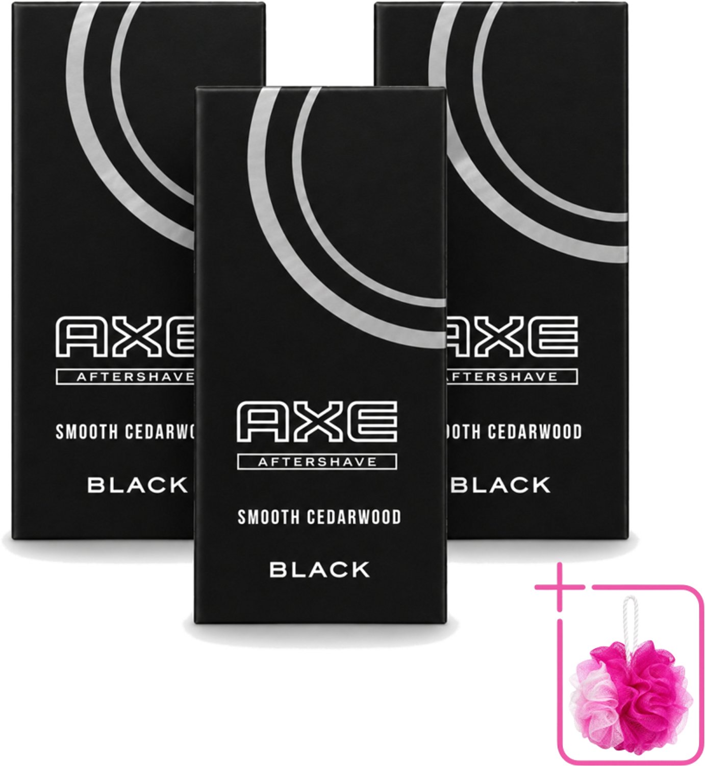 3 x Axe – Aftershave – Black – 100 ml - Bulkverpakking - Aftershave - Douchemop - Huidverzorging