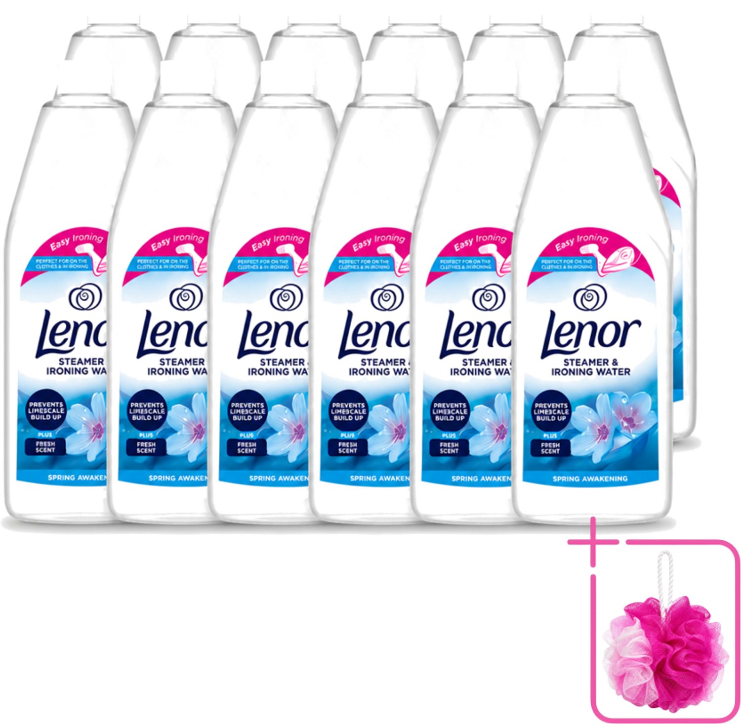 12 x Lenor - Strijkwater - Spring Awakening - Textielverfrisser - 1000 ml - Bulkverpakking - Strijkwater - Douchemop - Textielverfrisser