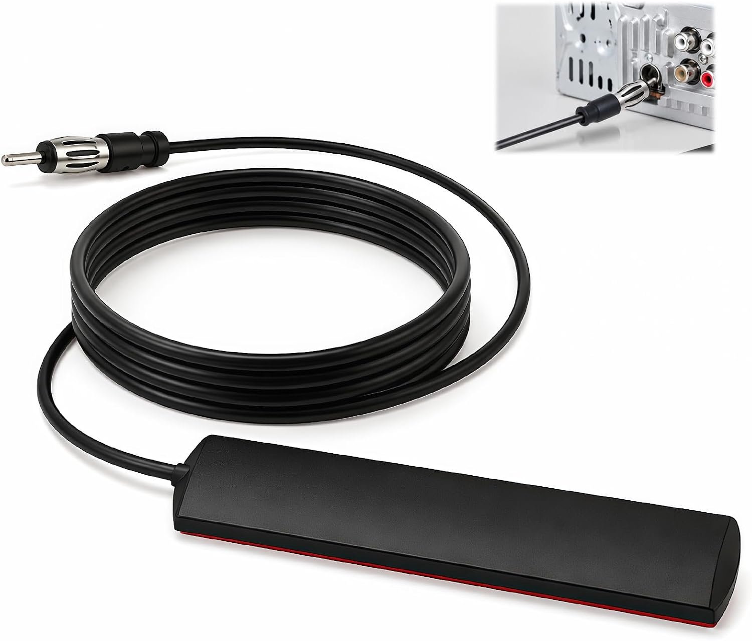 300cm Kabel Autoradioantenne FM Scheibenantenne met DIN stekker - ShopVlot