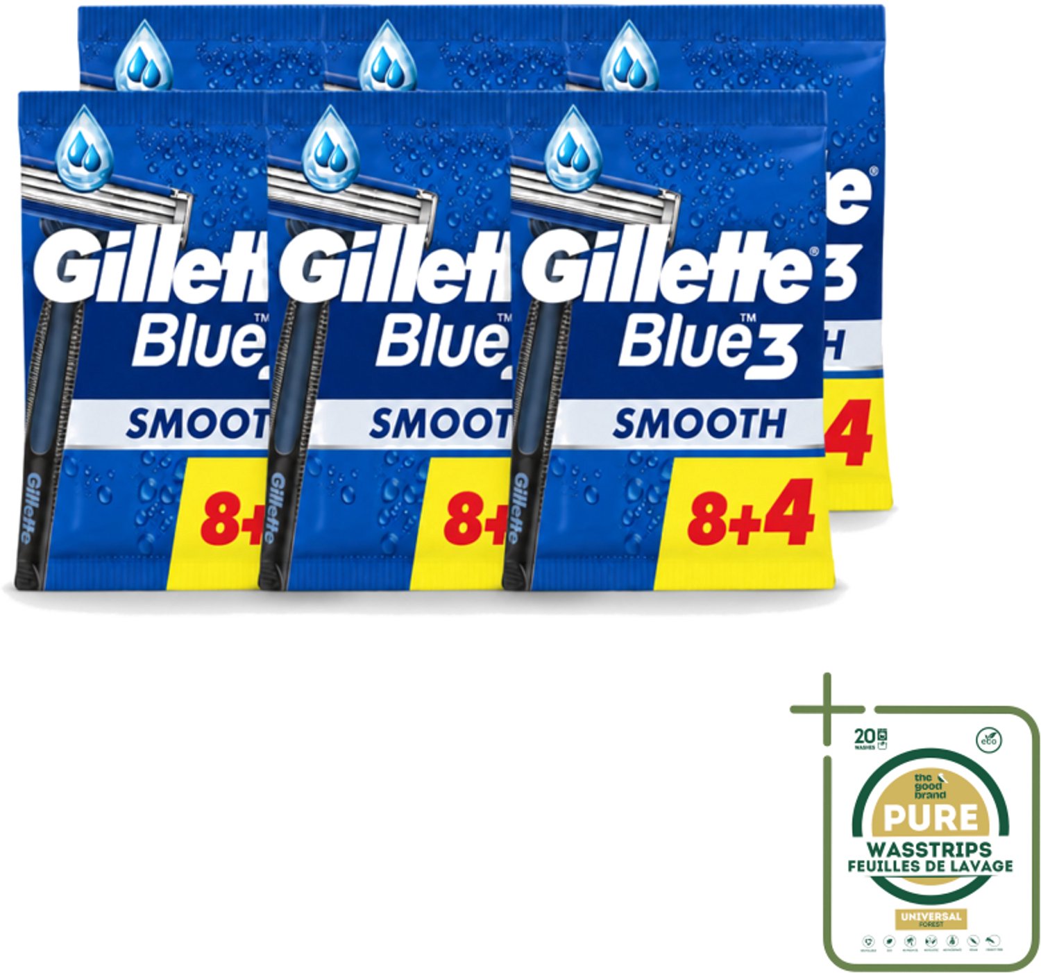 6 x Gillette - Blue III Smooth - Wegwerpscheermesjes - Comfort en bescherming - 12 Scheermesjes - Scheermesje - Scheermesjes - Scheerbeurt - Scheren - Haartjes Afsnijden