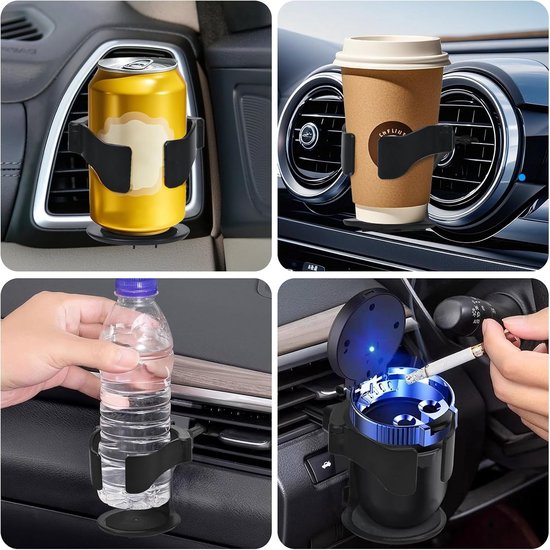 2 stuks auto-accessoires, auto-interieur, bekerhouder, bekerhouder, verstelbare bekerhouder, universele blikhouder, voor thermosbekers, koffiekopjes, drankblikjes — afbeelding 4