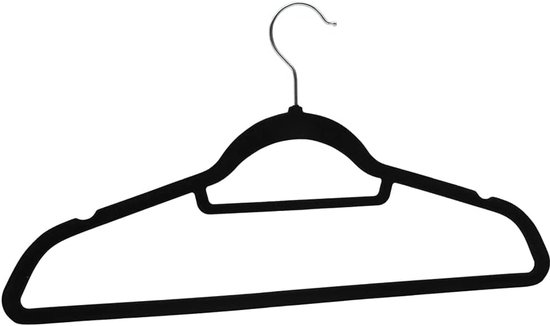 100 stuks fluwelen kleerhangers van kunststof en metaal met 360 graden draaibare haak, antislip inkepingen en cilindrische stang voor broeken en dekens — afbeelding 5