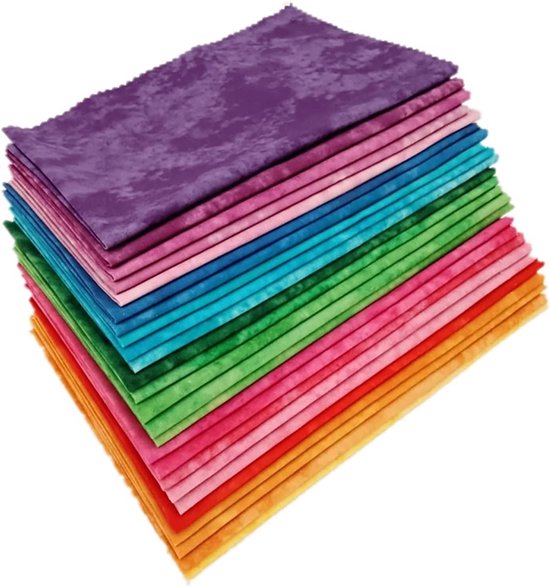 5 stuks katoenen patchwork stoffen 100% katoen Fat Quarters stofpakket meerkleurig patchwork stof handwerk naaien decoratiestof voor doe-het-zelf naaien quilten roze 20 x 20 cm — afbeelding 3