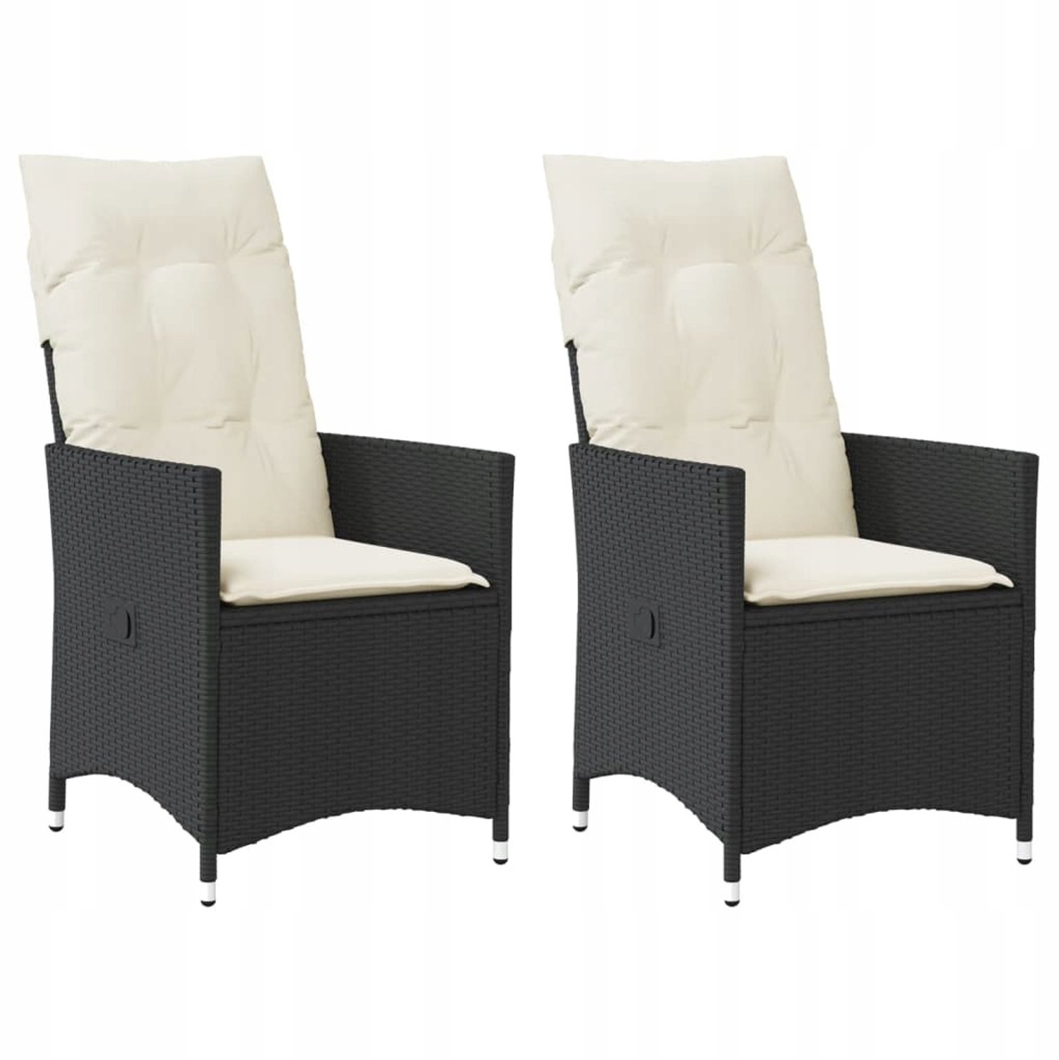 2x Verstelbare Tuinstoelen met Kussens - Comfortabel en Weerbestendig