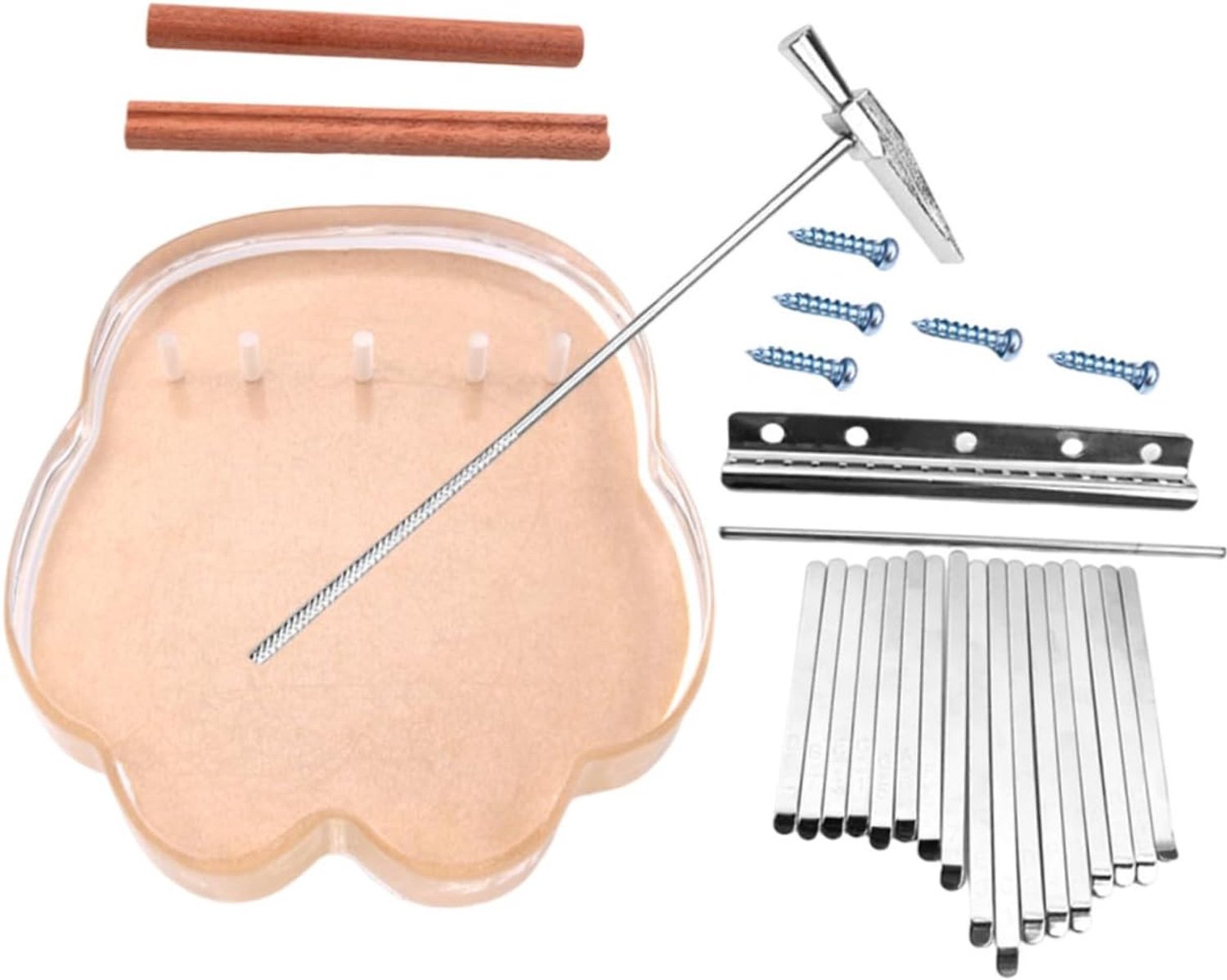 1 Set Sleutels Kalimba Diy Kit Eenvoudig Te Monteren Vingerpiano voor Professioneel Piano Instrument met Creatieve Speelervaring