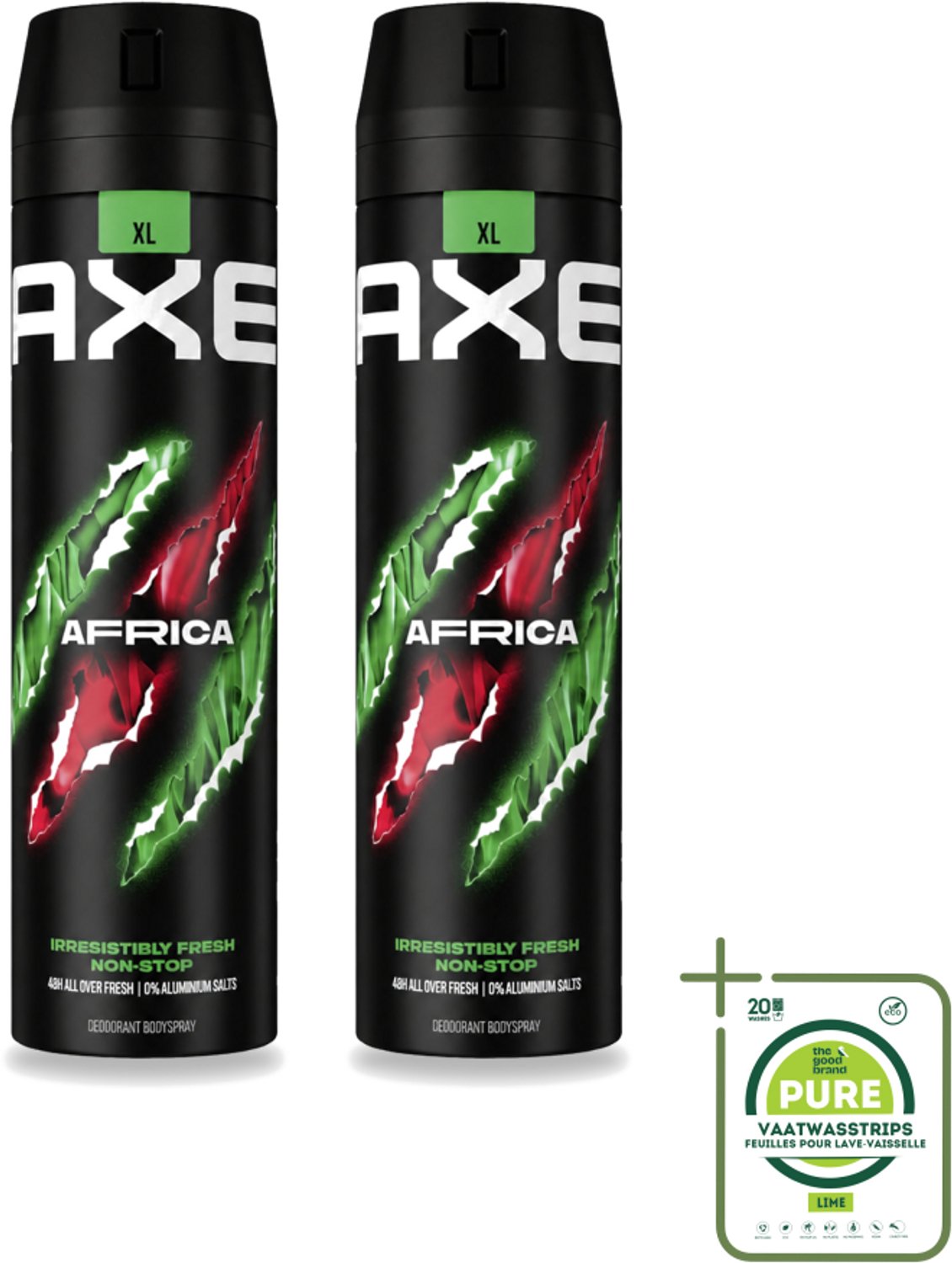 2 x AXE - Deodorant Spray - Africa - Sinaasappel & Sandelhout - Verleidelijk Fris - 200 ml - Grootverpakking - Deodorant Spray - Geur - Frisheid - Zweetbestendig - Geurneutralisatie