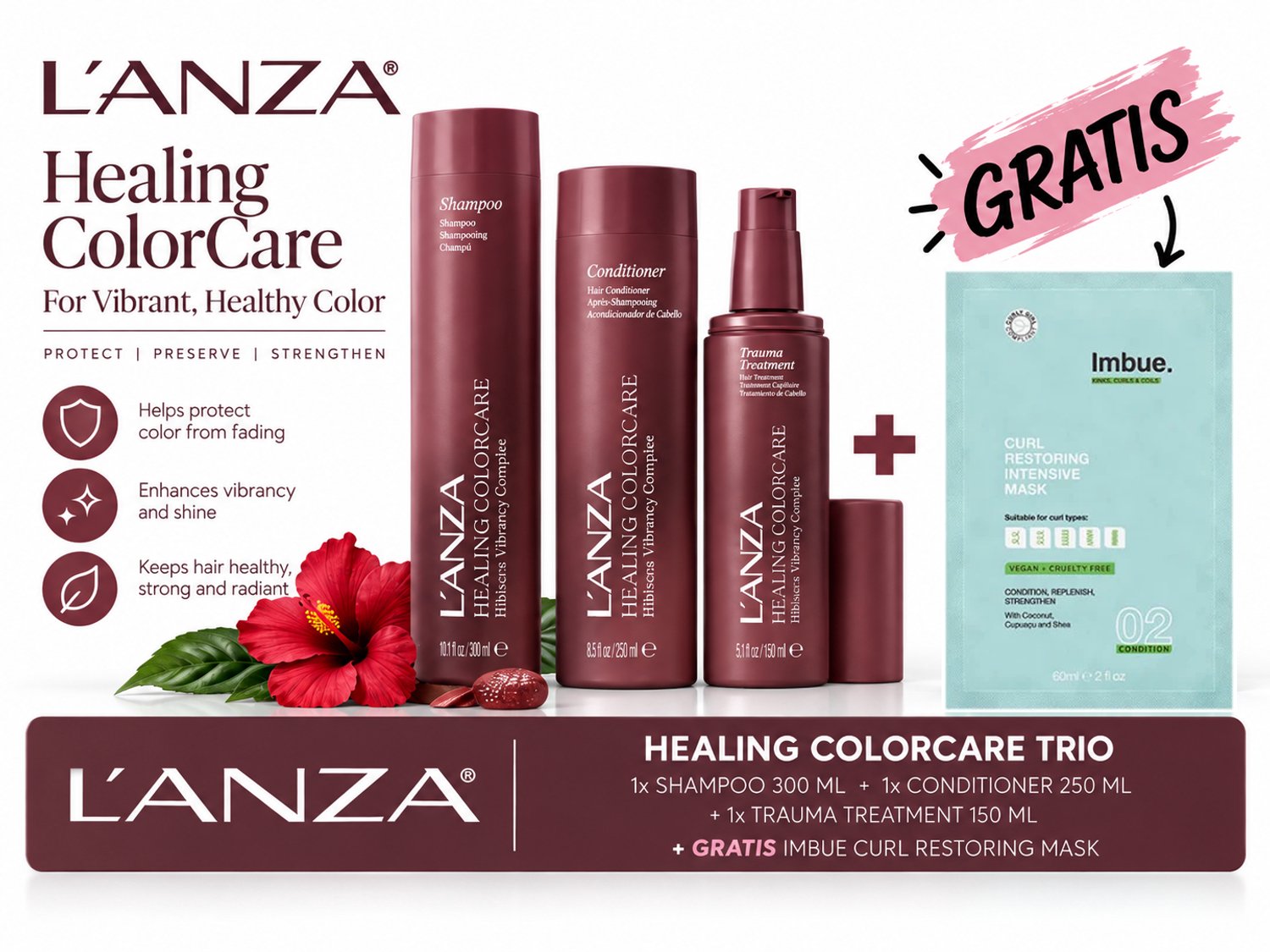 L’ANZA Healing ColorCare Trio + Gratis Imbue Masker