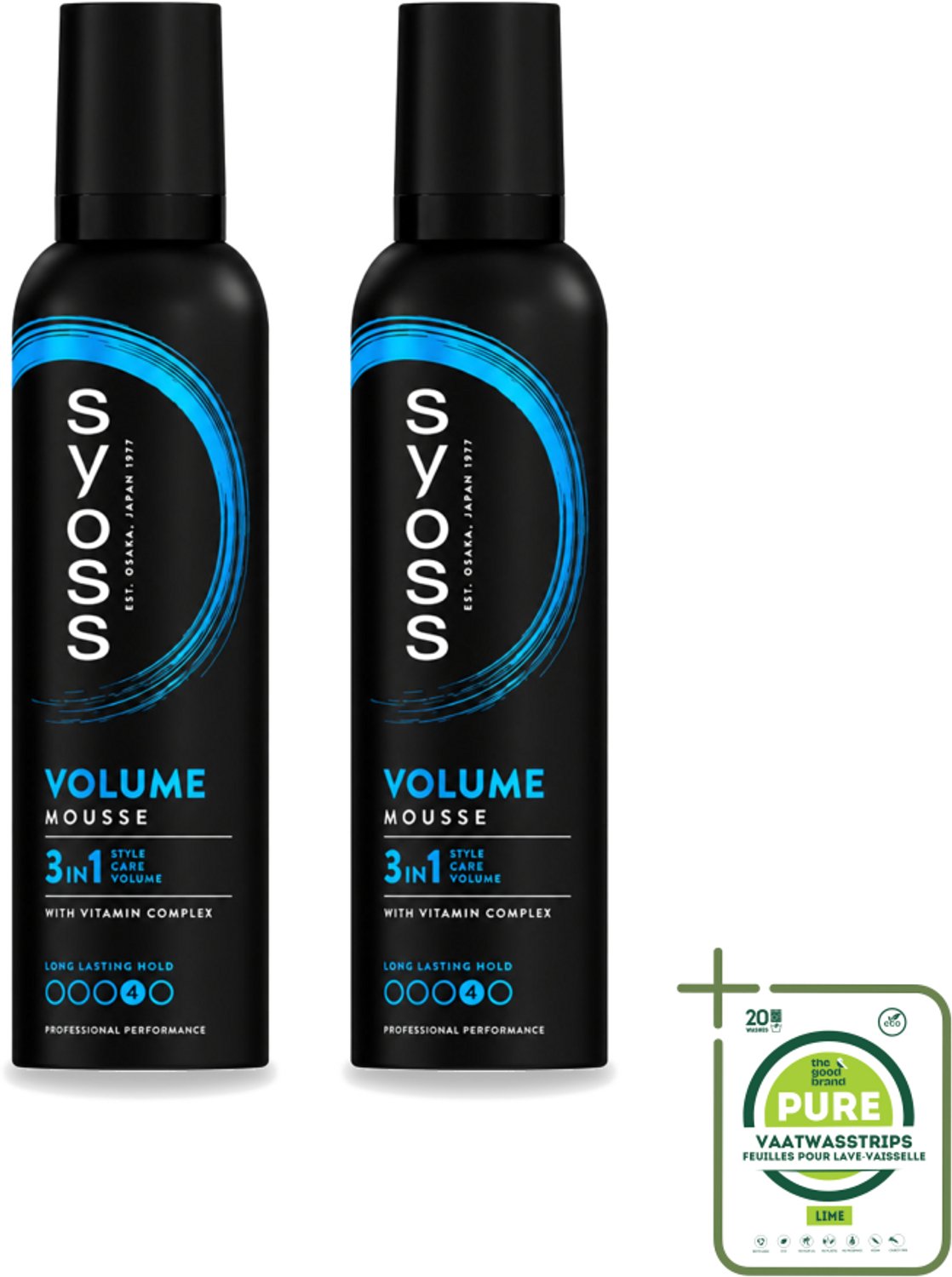 2 x Syoss - Volume - Haarmousse - Langdurige Volume - 250 ml - Grootverpakking - Haarmousse Volume - Salonkwaliteit Haar - Haar Volume - Haar Styling - Haar Verzorging