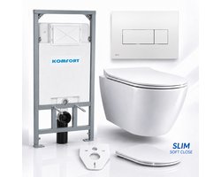Badland toiletset - Alcaplast KOMFORT C201 1,2 m - ROLO wit - M371 chroom