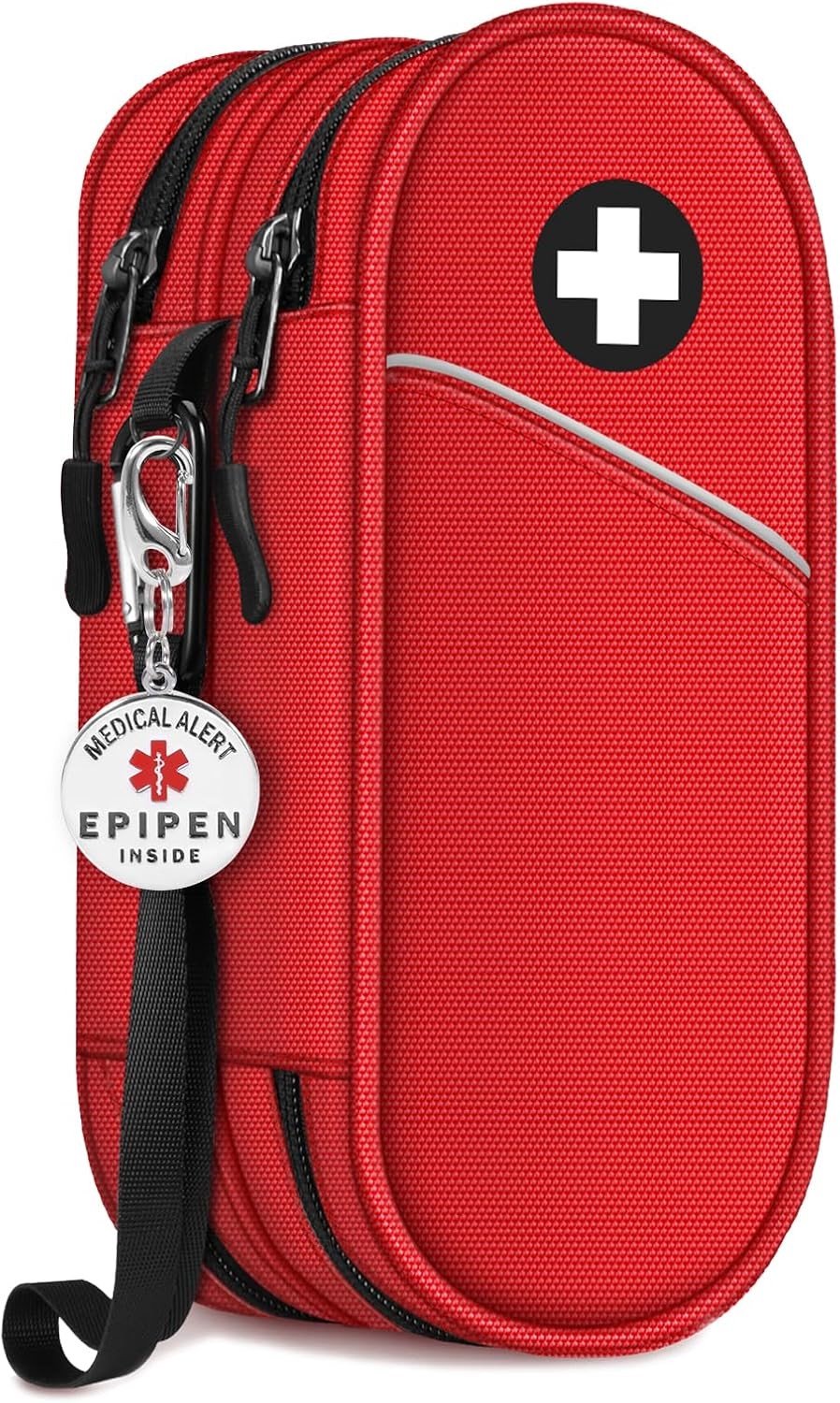 Dubbele Laag Medische Organizer Tas voor EpiPens, Inhalers en Allergiemedicatie - Ideaal voor Reizen en Veiligheid