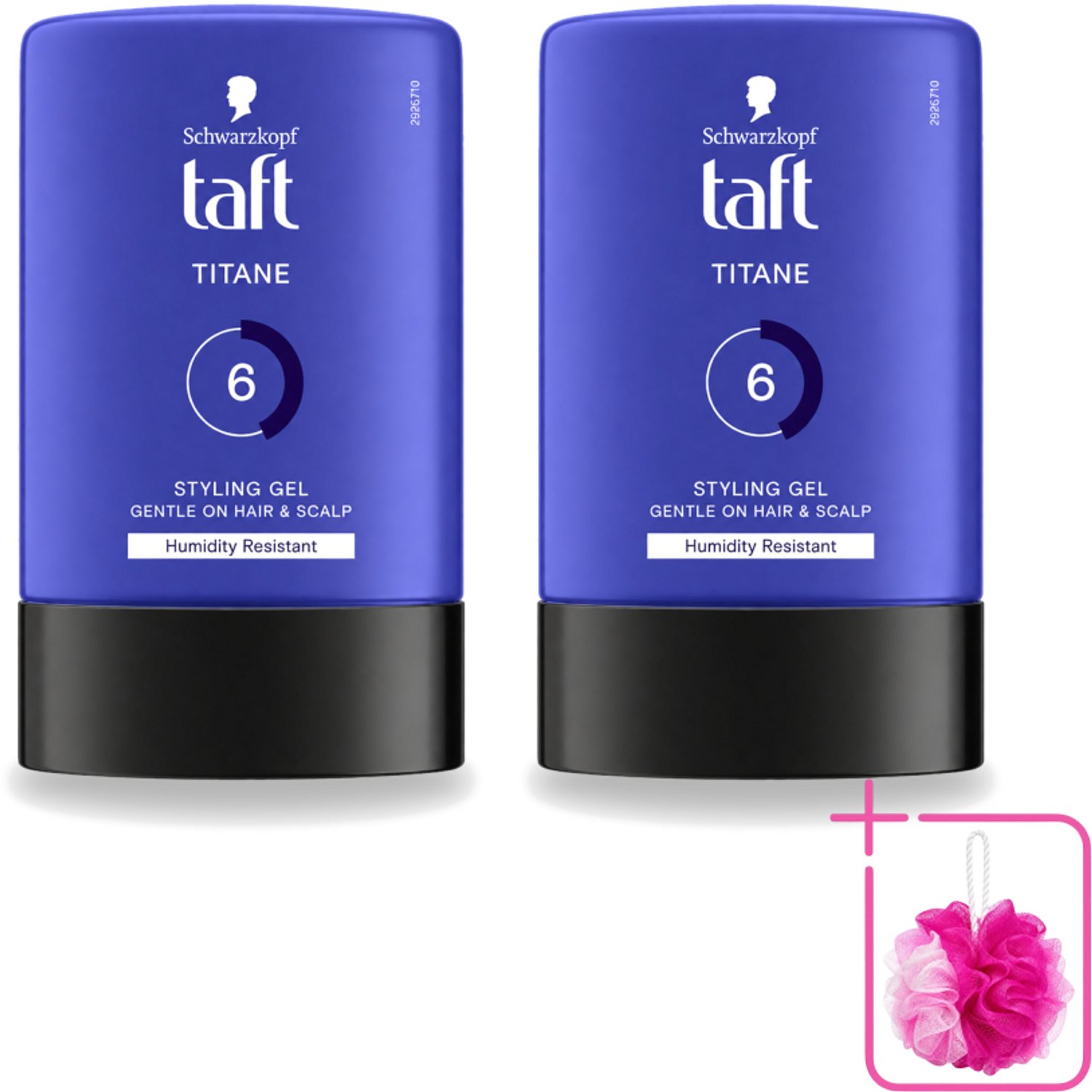 2 x Taft - Titane 6 - Styling Gel - Krachtige fixatie - 300 ml - Bulkverpakking - Haar fixatie - Titanium gel