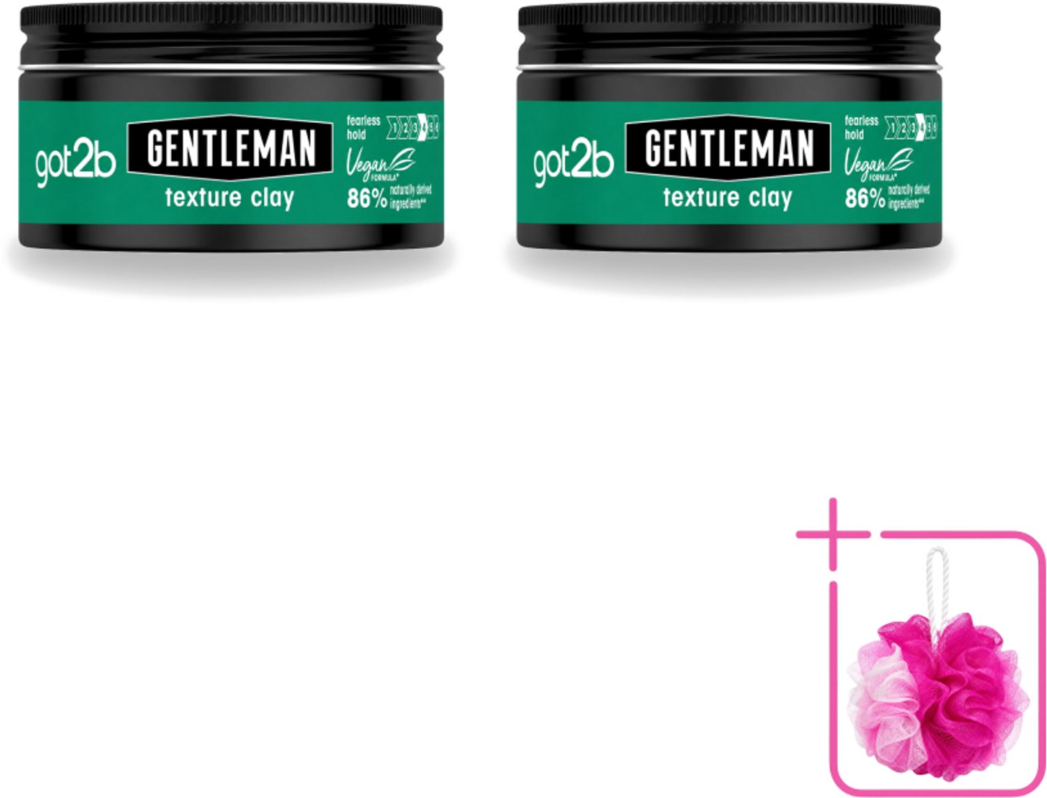 2 x Got2B - Texture Clay - Gentleman - 100 ml - Bulkverpakking - Natuurlijke haarlook - Matte finish
