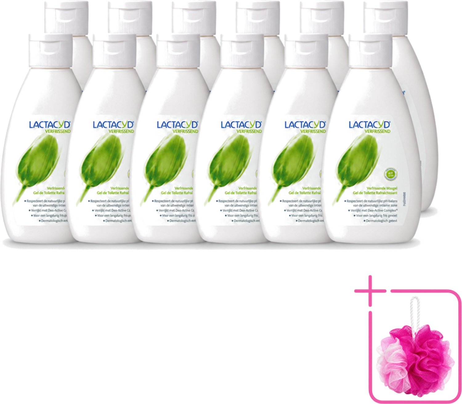 12 x Lactacyd – Verfrissende Wasgel - 200 m - Bulkverpakking - Intieme wasgel - Douchemop - Frisse intieme wasgel