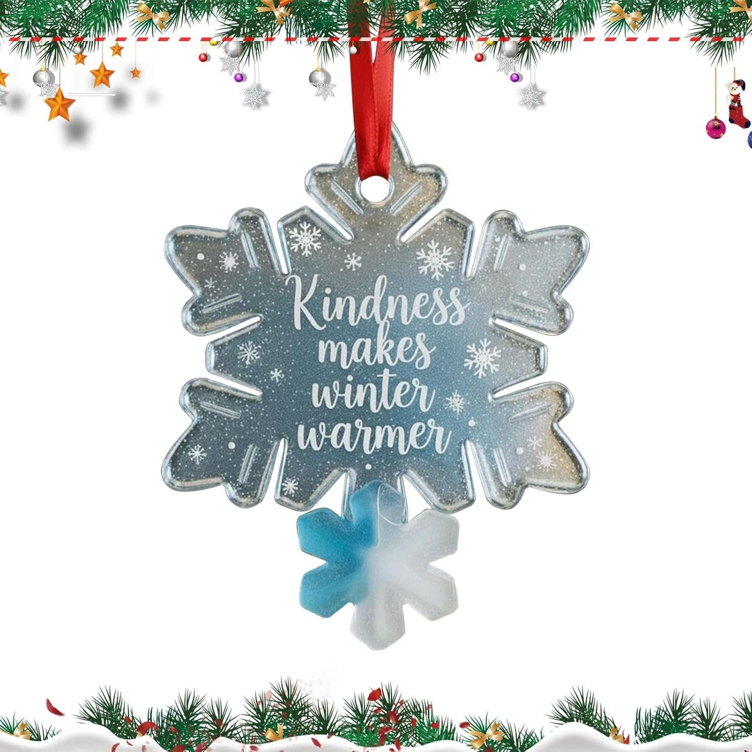 Kerstboom zeeglas ornament kustmotief vakantiesfeer rekwisiet