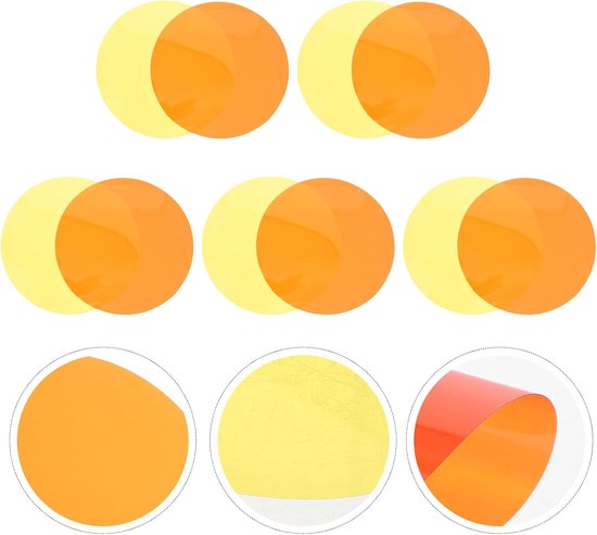 20 Stuks Zelfklevende Gel Lichtfilters voor Sfeerverlichting Warm Licht Effect met Gele Zonnetinten Geschikt voor Studio Spotlights LED Lampen — afbeelding 5