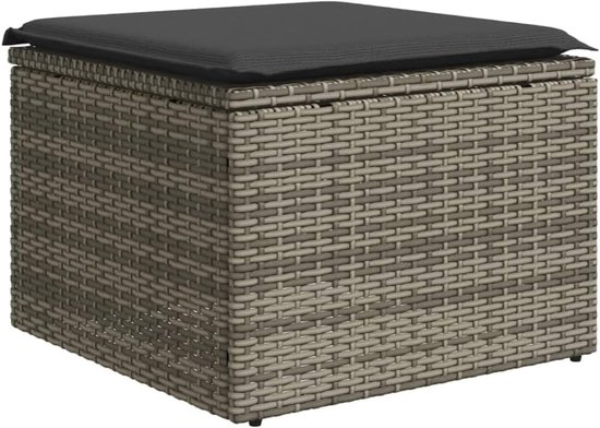 Poly rattan duurzaam weerbestendig tuin loungeset met inklapbare — afbeelding 5