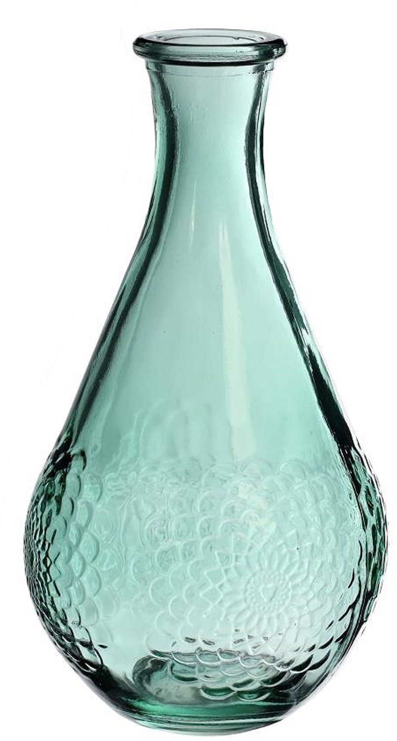 Turkoois Glazen Vaas & Kaarshouder 16x9 cm voor Horeca