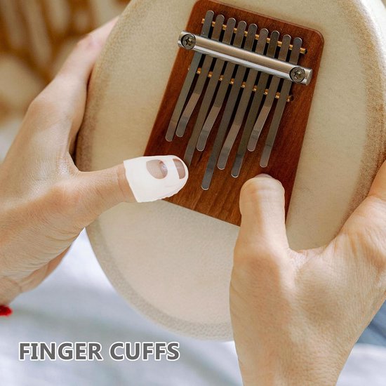 10stuks Kalimba Siliconen Vingerbeschermers Comfortabele Finger Sleeves Antislip Ontwerp Voor Langdurig Spelen Geschikt Voor Beginners Gevorderden — afbeelding 4
